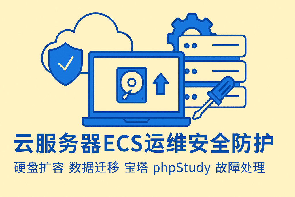 云服务器ecs运维安全防护硬盘扩容数据迁移 宝塔phpstudy故障处理