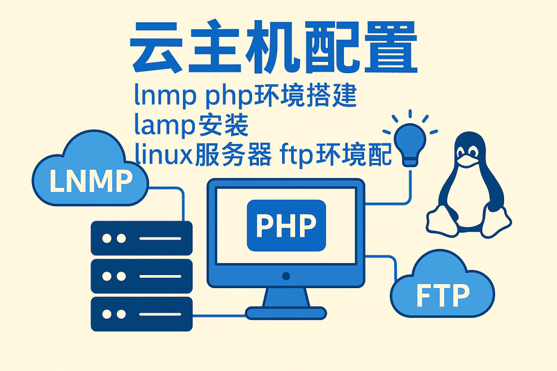 云主机配置lnmp php环境搭建lamp安装linux服务器ftp环境配置