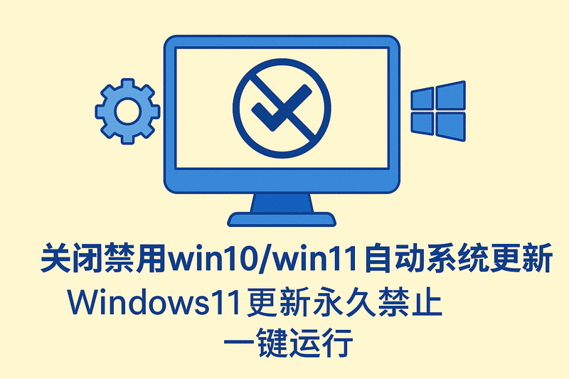 关闭禁用win10/win11自动系统更新Windows11更新永久禁止一键运行