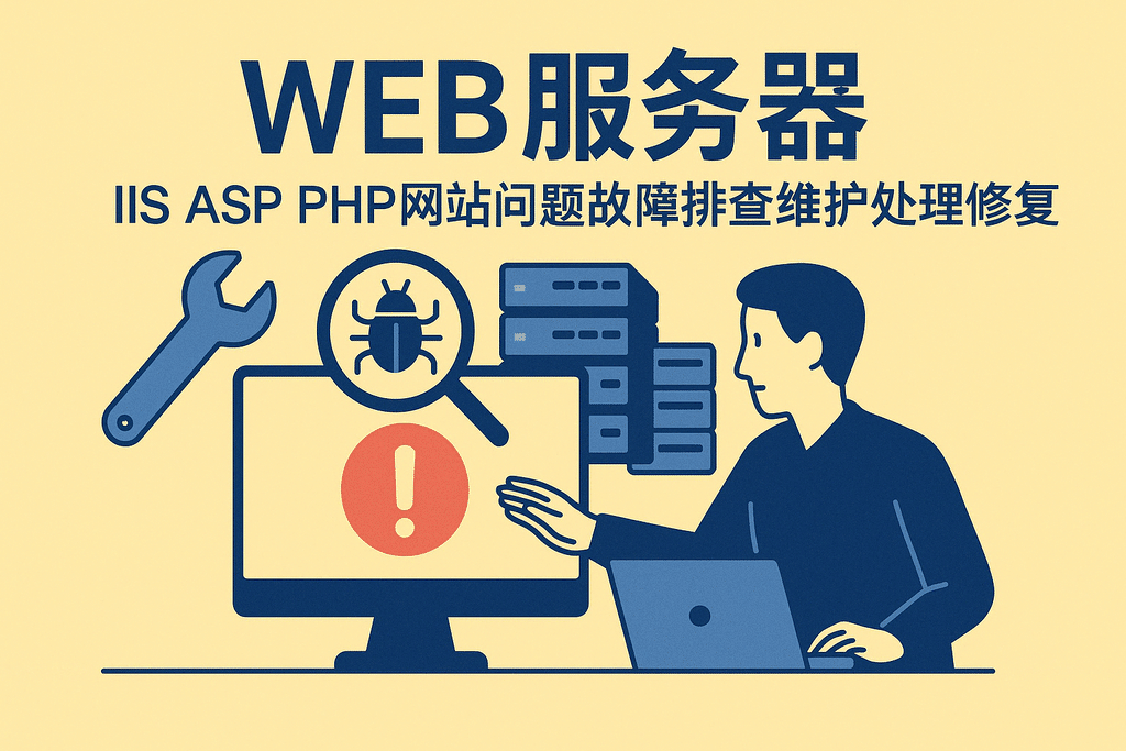 web服务器iis asp php网站问题故障排查维护处理修复处理