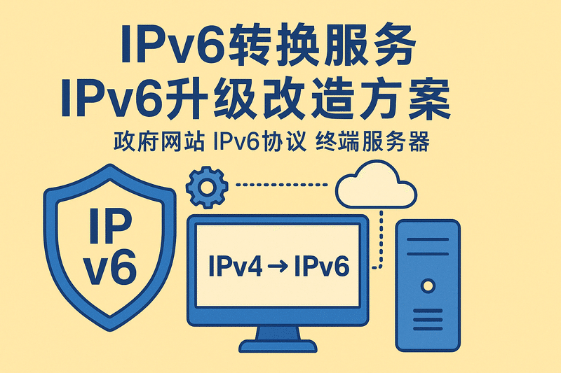IPv6转换服务IPv6升级改造方案政府网站IPv6协议终端服务器