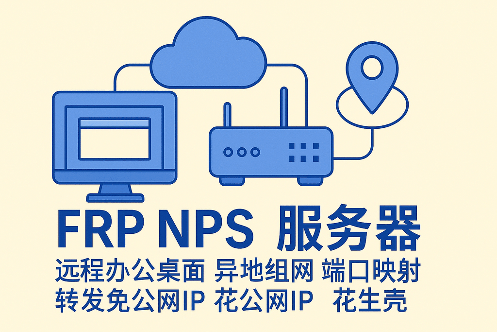 frp nps服务器远程办公桌面异地组网端口映射转发免公网ip花生壳