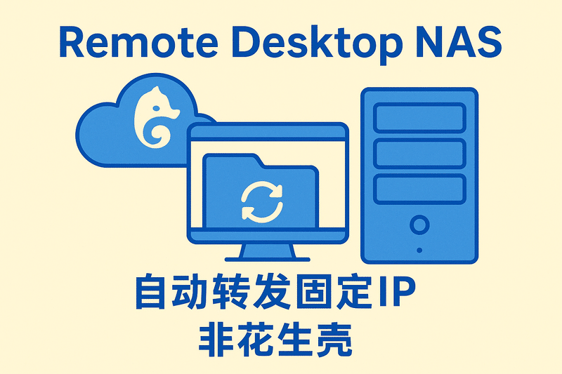 Nas服务器远程办公桌面 自动转发固定ip非花生壳