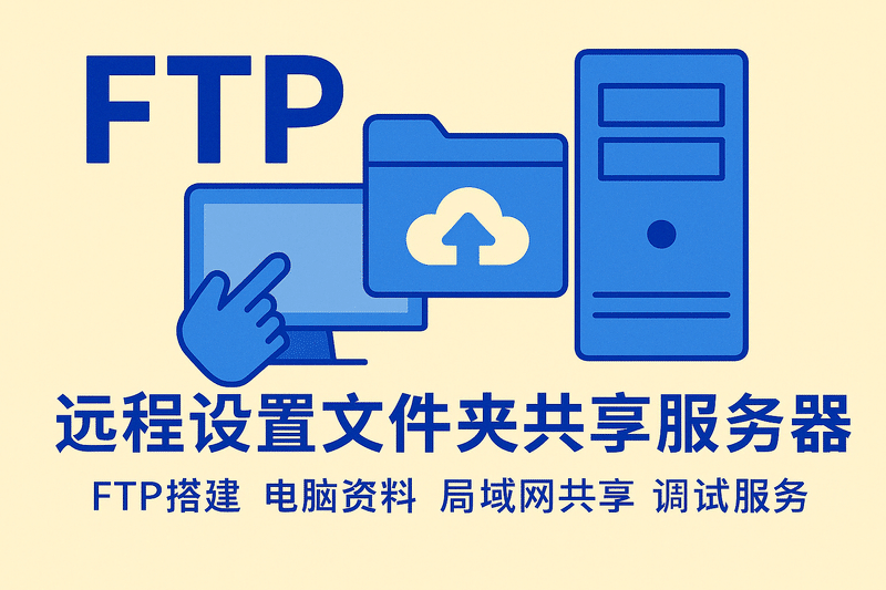 远程设置文件夹共享服务器FTP搭建电脑资料局域网共享调试服务