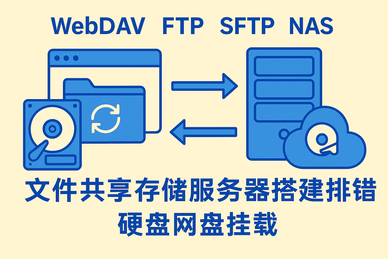 WebDav FTP SFTP Nas文件共享存储服务器搭建排错 硬盘网盘挂载