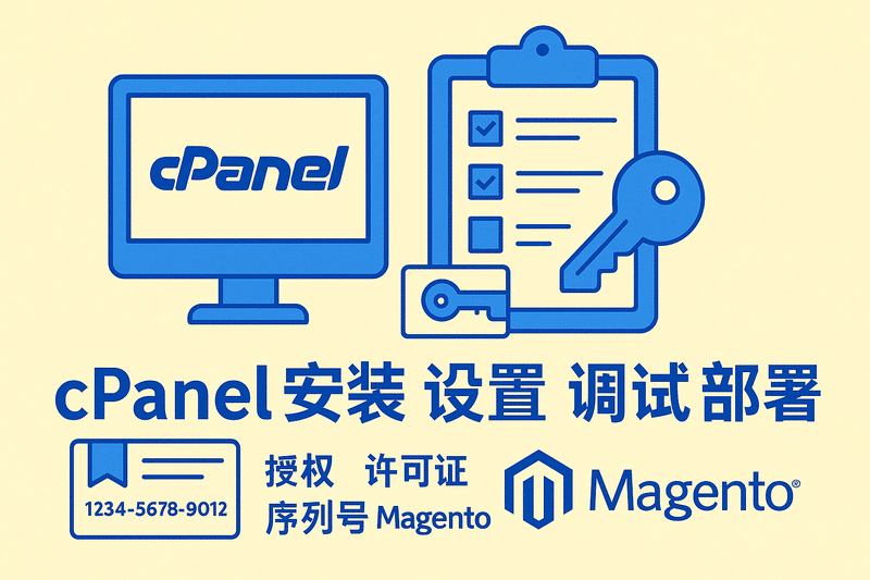 Cpanel 安装 设置 调试 部署 授权 许可证 序列号 Magento 搭建