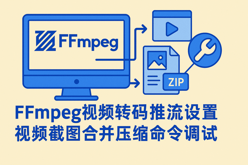 FFmpeg视频转码推流设置 视频截图合并压缩命令调试 批处理脚本配置服务