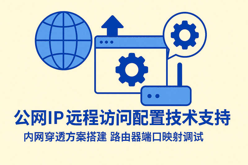 公网IP远程访问配置技术支持 内网穿透方案搭建 路由器端口映射调试